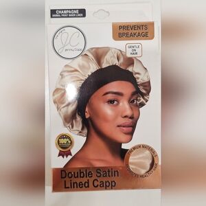 Jenny Capp Double Satin Lined Bonnet - Champagne